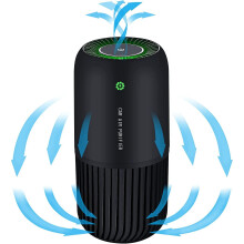 Air Purifier with True HEPA and UV-C Light 99.97% Filtration, Ozone-Free, Covers 10-25 m2, Ultra-Quiet 35dB, USB Portable