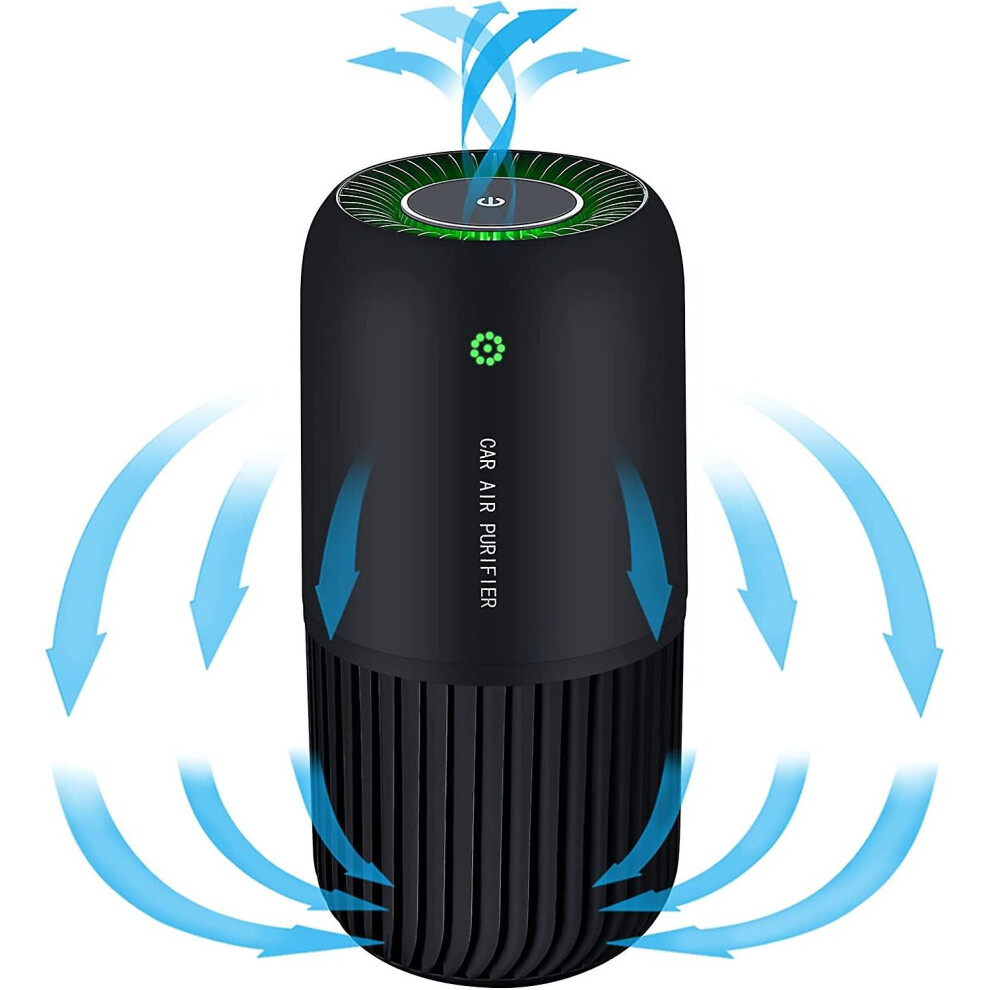 Air Purifier With True Hepa And Uv-C 99.97% Filtration, Ozone-Free, Covers 10-25 M2, Ultra-Quiet 35Db, Usb Portable Light