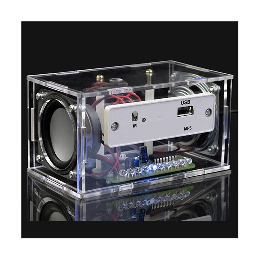 Diy Electronic Kit Bluetooth Speaker Music Spectrum Soldering Practice Led Flash Display Soldering