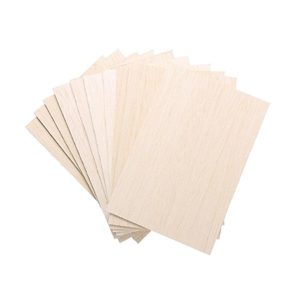 10 Pack Unfinished Wood Sheets,balsa Wood Thin Wood Board For House Aircraft Boat Arts And Crafts,d