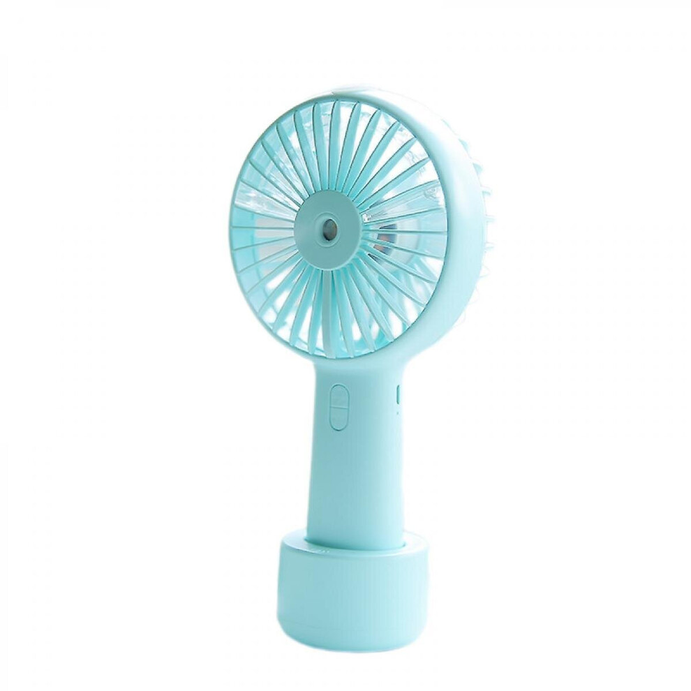Portable Handheld Misting Fan,  3 Speeds Small Rechargeable 2500mah Battery Operated Water Spray Fan (blue)