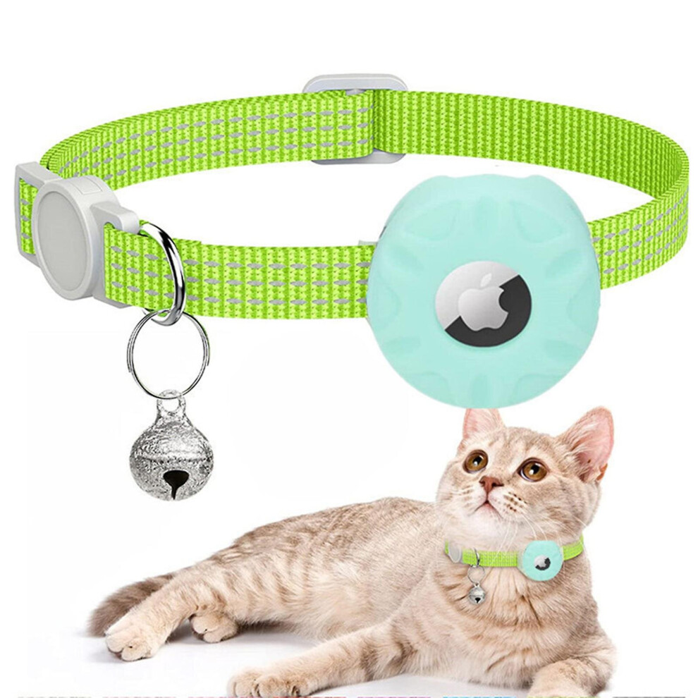 2pcs Airtag Cat Collar With Bells, Airtag Pet Collar Quickly Locate Tracking Gps Collar