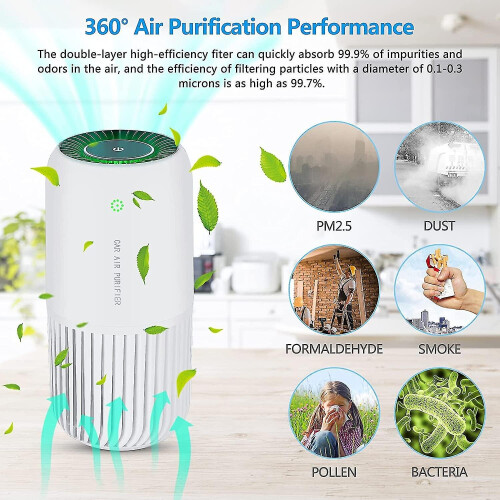 Air Purifier With True Hepa Filter With Uv-c Light,removes 99.97% 1
