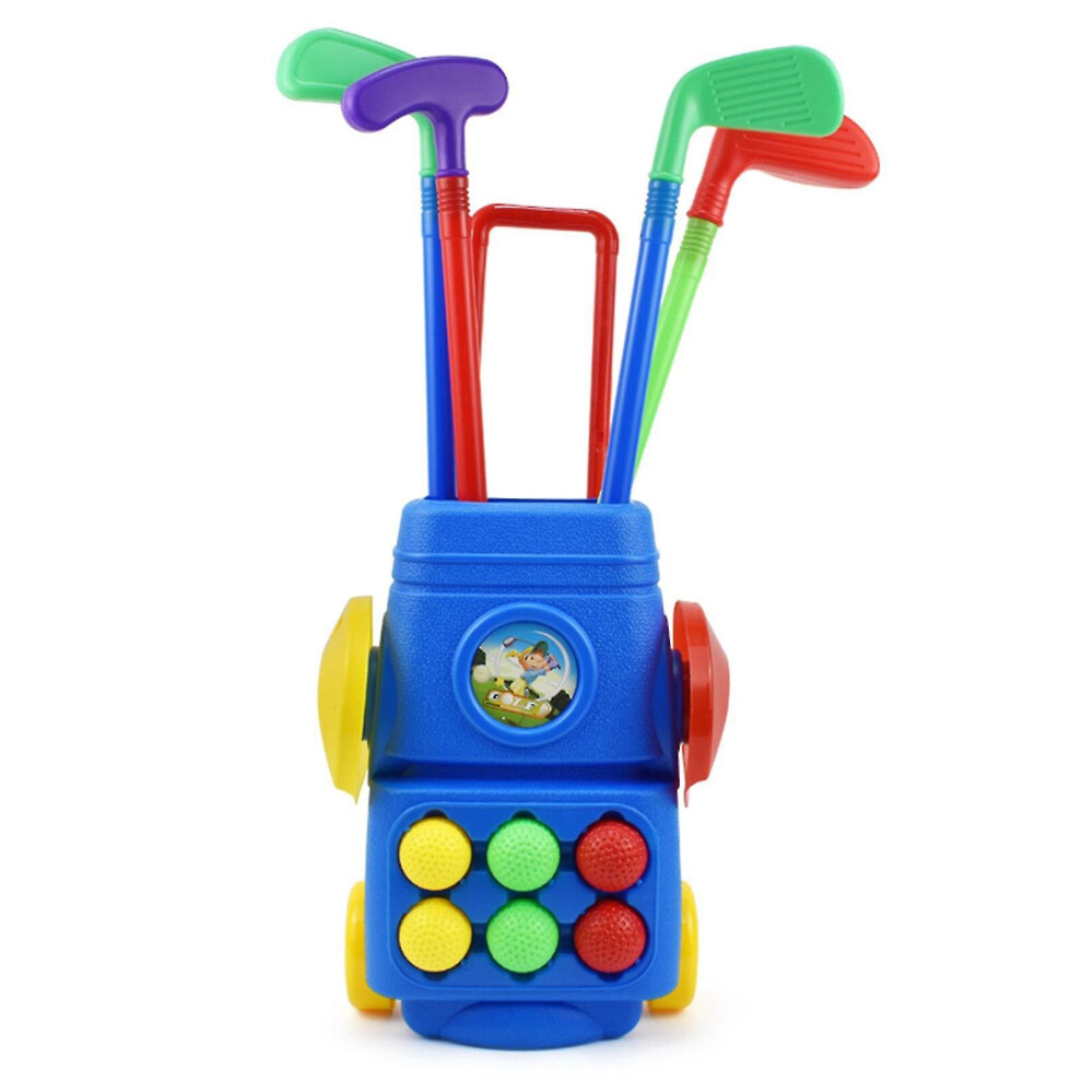 Toddler Golf Set - Boys Kids Golf Clubs With 6 Balls, 4 Golf Sticks, 2 Practice Holes And A Putting Mat - Promotes Physical Mental Development(free Sh