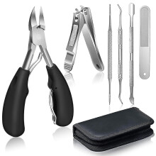 Toenail Clippers For Thick Nails And Ingrown Nails For Seniors - Stainless Steel Soft Grip Nail Clippers With Nail File