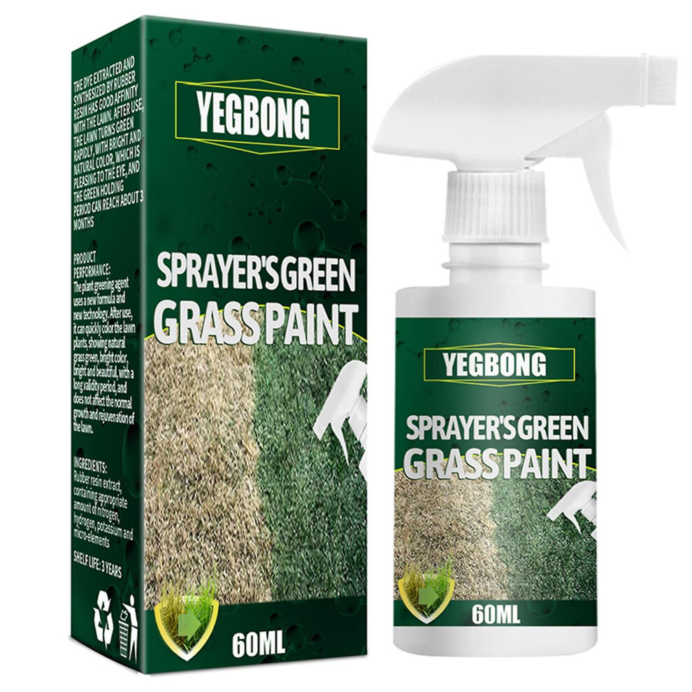 Green Grass Paint Spray Long Lasting Turf Paint Enhance Patchy Dormant Yellowing Grasses For Grass