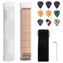 Pocket Guitar Practice Neck, Guitar Trainer 6 Fret Portable Guitar Chord Practice Tool For Beginner