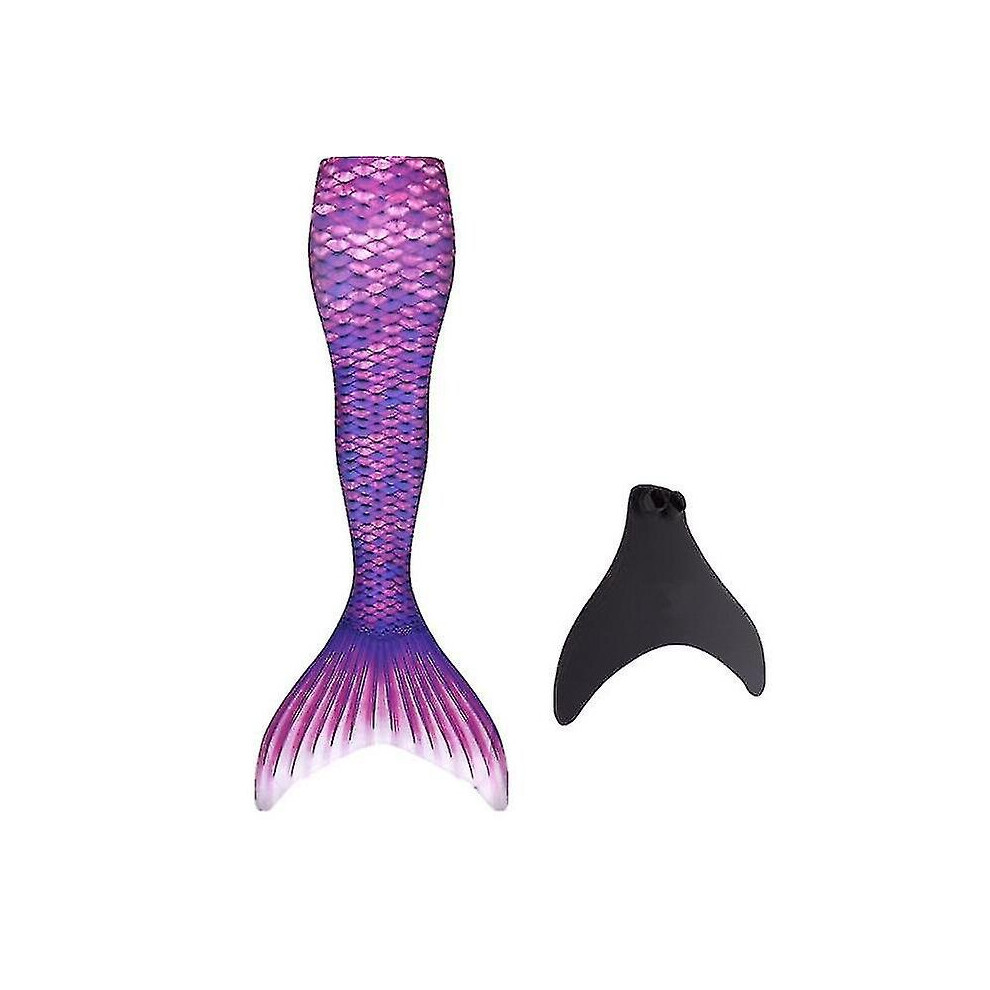 (, M) Adult Reinforced Mermaid Tail For Swimming, Monofin Included Purple