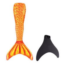 (gold, S) Adult Reinforced Mermaid Tail For Swimming, Monofin Included