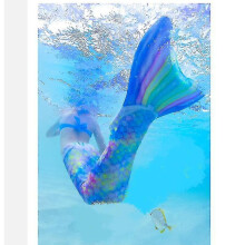 (pink, L) Adult Reinforced Mermaid Tail For Swimming, Monofin Included