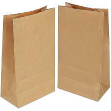 Pack Of 100 Paper Bags Small 21.5127cm, Paper Bags, Paper Bags Brown