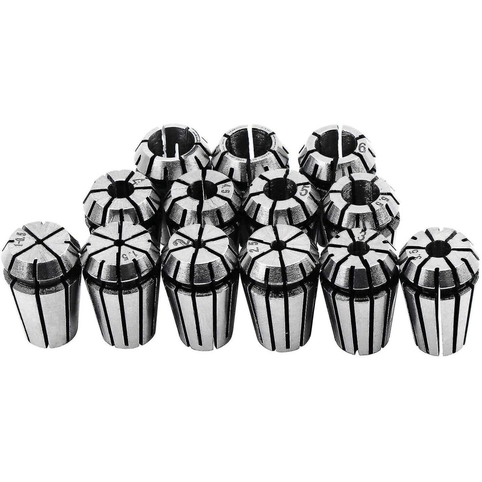 13 Pack Er11 Collets, Er11 Collet Chuck, Er11 Spring Clamp Holder 1-7Mm For Engraving And Milling Tool 9468842120309