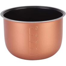 Rice Cooker Liner, Stainless Steel Inner Cooking Pot - Non-Stick Inner Cooking Pot Liner Container Replacement Accessories for 1.5L 1.6L Rice Cooker