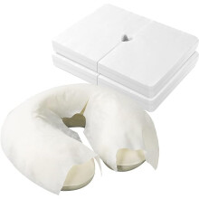 Disposable Face Cradle Covers 100 Count Ultra Soft Luxurious Non-Sticking Massage Face Covers Disposable Face Rest Covers Face Cradle