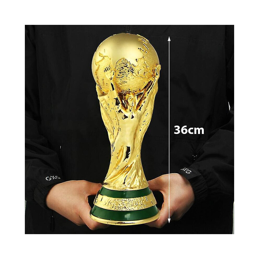 (36CM) World Cup Football Trophy Resin Replica Trophy Model Soccer Fan Souvenir Gift