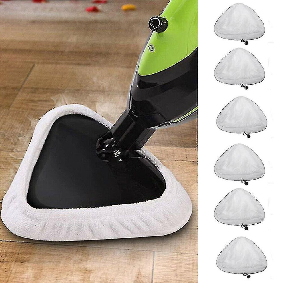 6pcs H2o Steam Mop Pads Cover Replacement Washable Cloth Cleaning Rag
