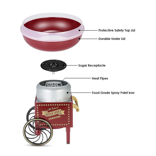 Cotton Candy Machine For At Home - Candy Floss Machine - Candy Floss Maker For Sugar Or Sweets 1