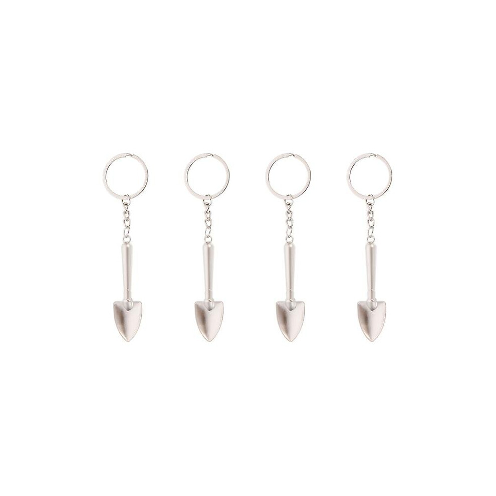 4pcs Shovel Designed Keychains Fashion Key Rings Unique Hanging Gifts Keyrings