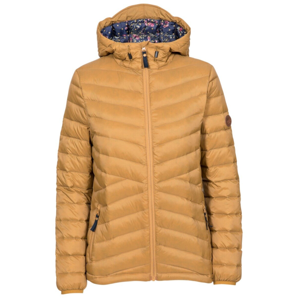 (18, Sandstone) Trespass Womens Down Jacket Hooded Coat Thora