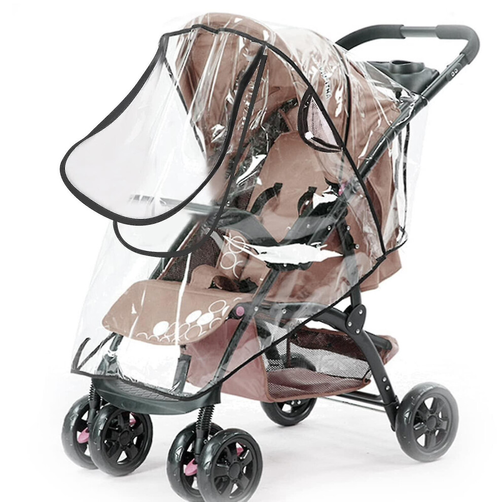Universal Rain Cover For Pushchair Stroller, Food Grade Eva, Rain Cover For Pushchair Pram With Nylon Waterproof Zipper