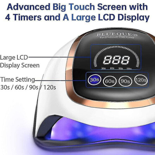 168w Uv Led Lamp For Nails Drying Manicure Lamp With Memory Function Lcd Display 2