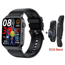 (Black -ECG Band) New E500 Blood Glucose Smart Watch Ecg Monitoring Blood Pressure Body Temperature Smartwatch Men Ip68 Waterproof Fitness Tracker - Smart Watches