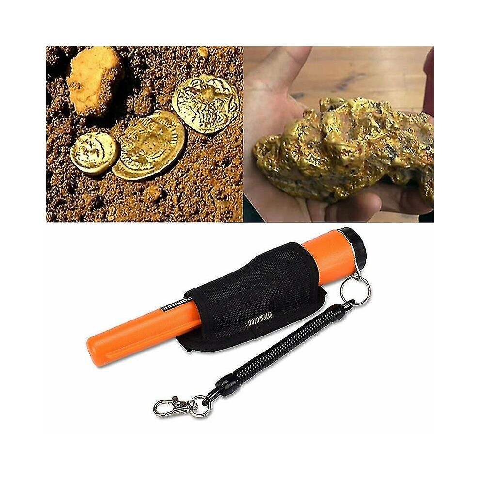 Metal Detector Full Waterproof Handheld Pin Pointer Wand, High Accuracy Handheld Search Treasure Finder Probe Light