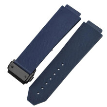Watch Bracelet For Hublot Big Bang Classic Fusion Folding Buckle Silicone Rubber Watch Strap Watch Accessories Watch Band Chain-black-black Clasp