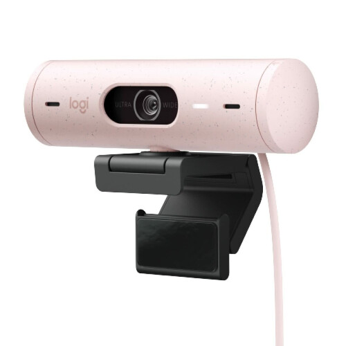 Logitech Webcam - Full HD 1080p - Logitech - Brio 500 - Microfone integrado - Rosa