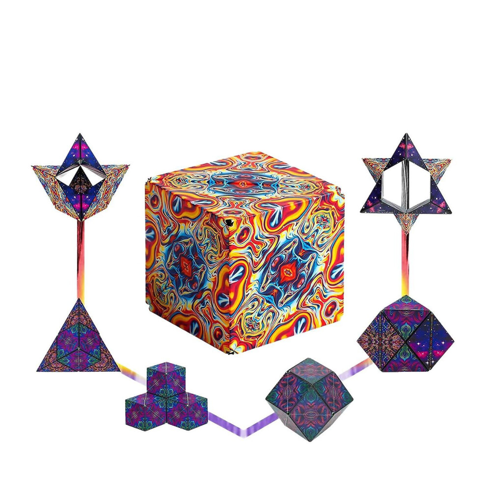 Shape Shifting Box - Award-winning, Patented Fidget Cube W/ 36 Rare Earth Magnets - Extraordinary 3d Magic Cube