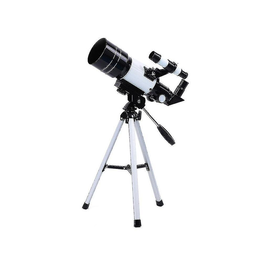 Astronomical Telescope For Adults And Children For Beginners, 150X Astronomical Refractor Telescope, 300X70mm Telescope For Stargazing (White) White 9468842128657