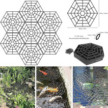 Pond Protectors, 20pcs Plastic Web Hexagonal Pond Guard Netting Floating On Water, Heron Cats Deterrent