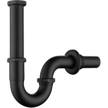 Sink Drain Matte Black, Universal Brass Drain With Extra Long Extension Tube And Wall Mounted, 1 1/4 X 32mm U Design Sink Bathroom Sink