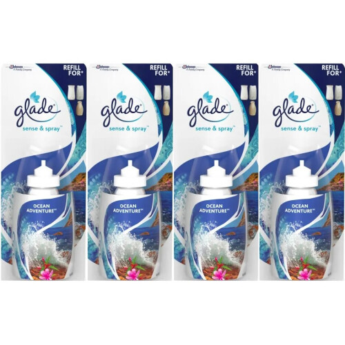 Glade 4 x Glade Sense and Spray Refill 18ml - Ocean Adventure
