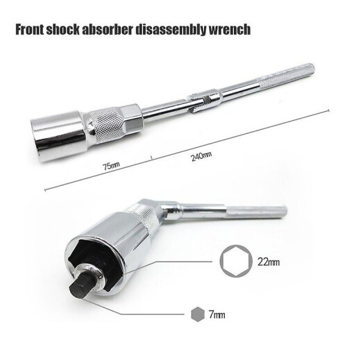 Car Shock Absorber Installation And Removal Spanner Tool Front Shock Absorber Spanner Socket Spanner (colour:silver)(2pcs) 2