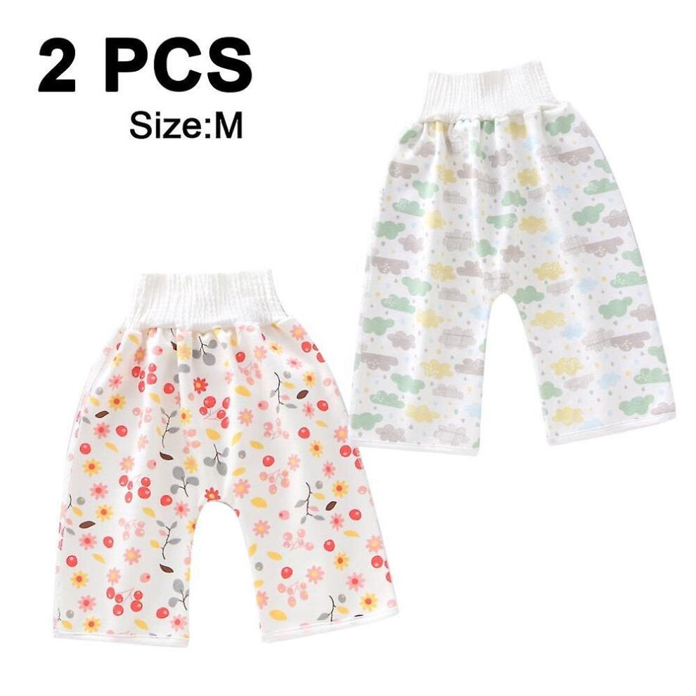 2 Packs Waterproof and Leakproof Diaper Pants Potty Training Cloth Diaper Pants for Baby Boy and Gir