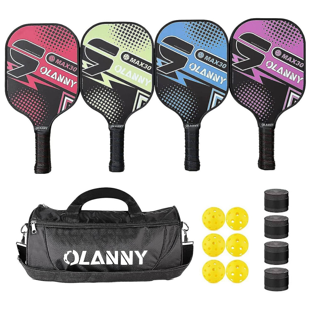 Pickleball Paddles Set Pickleball Racket Graphite Polymer Honeycomb Core Lightweight Paddle Include