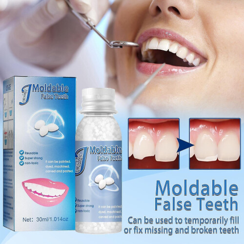 Teeth Repair Kit Temporary Teeth Replacement Kit Moldable False Teeth For Snap On Instant And Confident Smile 2