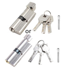 1set Door Cylinder Lock Biased 70mm Anti-theft Entrance Metal Door Lock With 3 Keys Home Security Interior Bedroom Lock