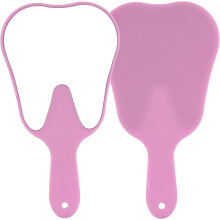 Cute Tooth Shaped Plastic Hand Mirrors - Dental Handheld Mirror High Definition Makeup Mirror With Handle Dental Office Decorations With A Hole For Or