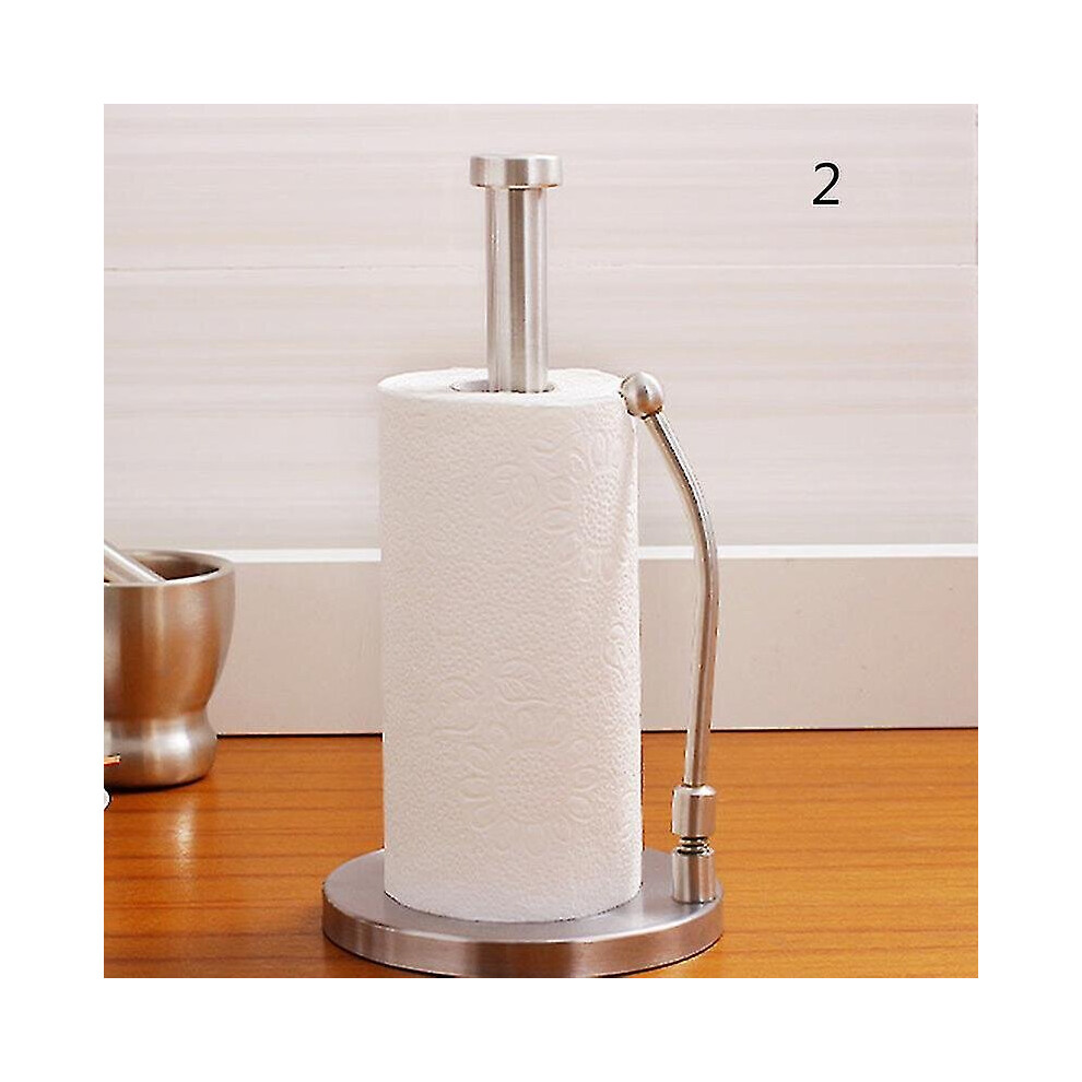 Stainless Steel Standing Paper Towel Holder Simply Tear Roll Paper Towel Holder Tissue Holders