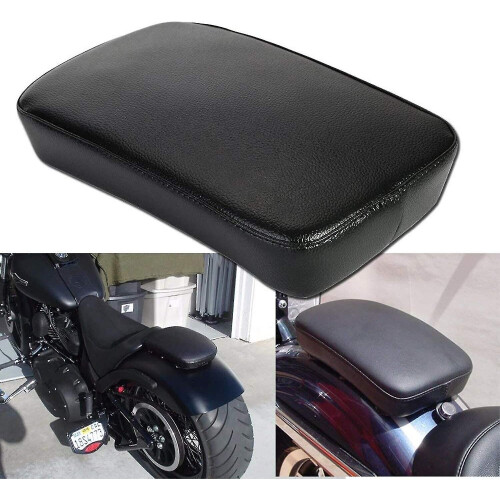 Suction Cup Cushions Motorcycle, Suction Cup Passenger Seat Rectangular Cushion For Harley Custom Chopper-black