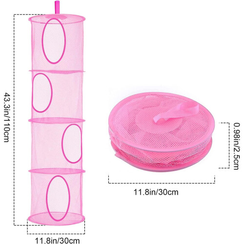 3 Tier Teddy Storage Hanging Mesh, 3 Pcs Foldable Save Space Hanging Toy Basket 2
