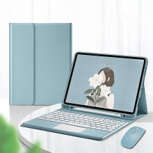 Ipad 6th 5th Generation Air 2 Pro 9.7 Color Touch Keyboard Case With Bluetooth Mouse Cute Round Key Touchpad Detachable Trackpad Keyboard Ipad 6 Ipad