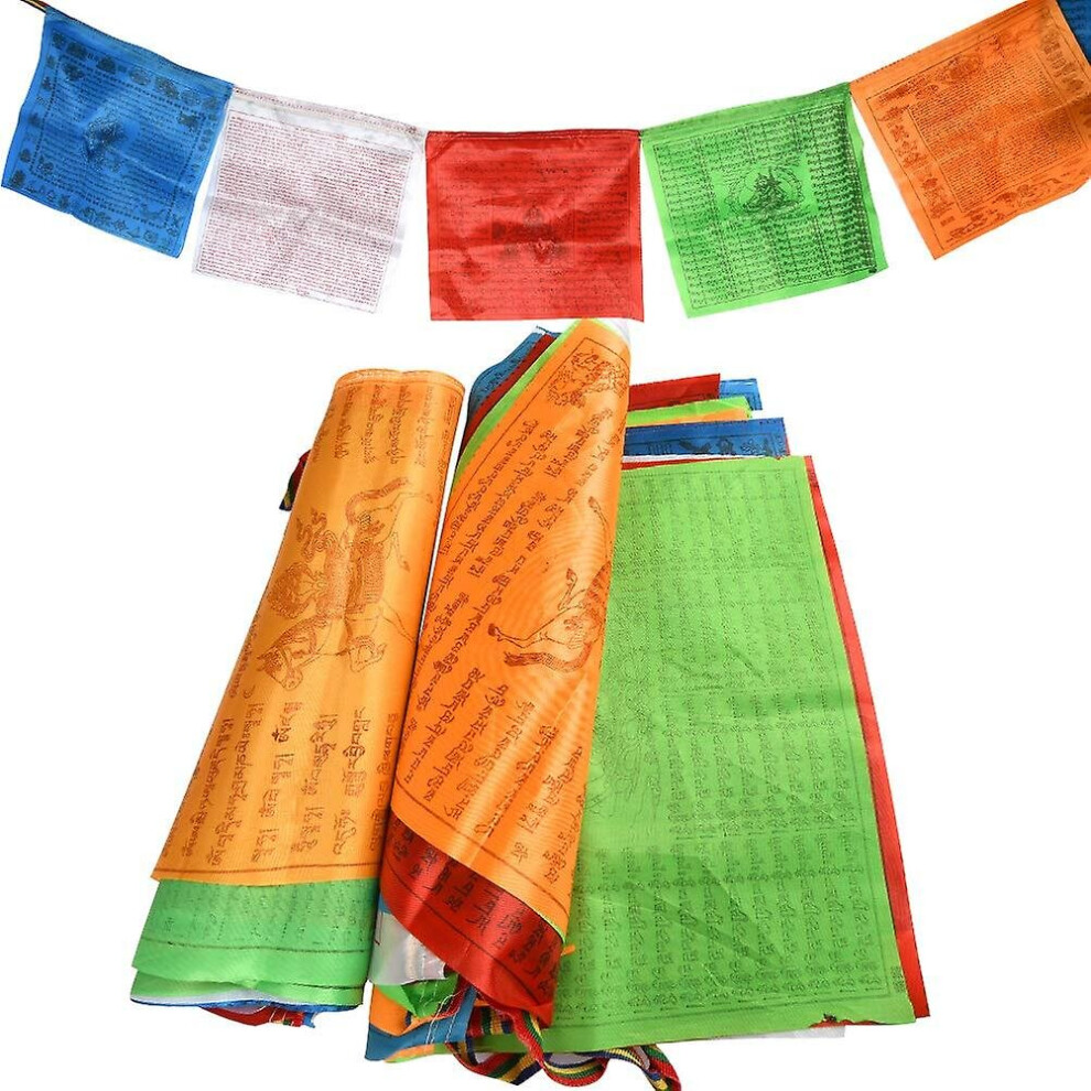 Tibetan Prayer Flags 2 Roll Prayer Flag Of Tibetan Buddhism,7m Fair Trade String Of Buddhist Prayer Flags,prayer Flag With 20 Flags(34 X 34cm), Hand C
