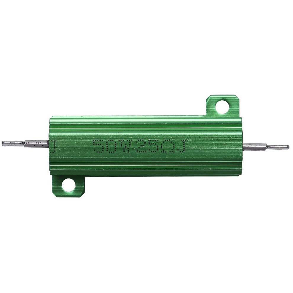 Aluminum Case 50w 25 Ohm Chassis Mounted Wirewound Resistor Green