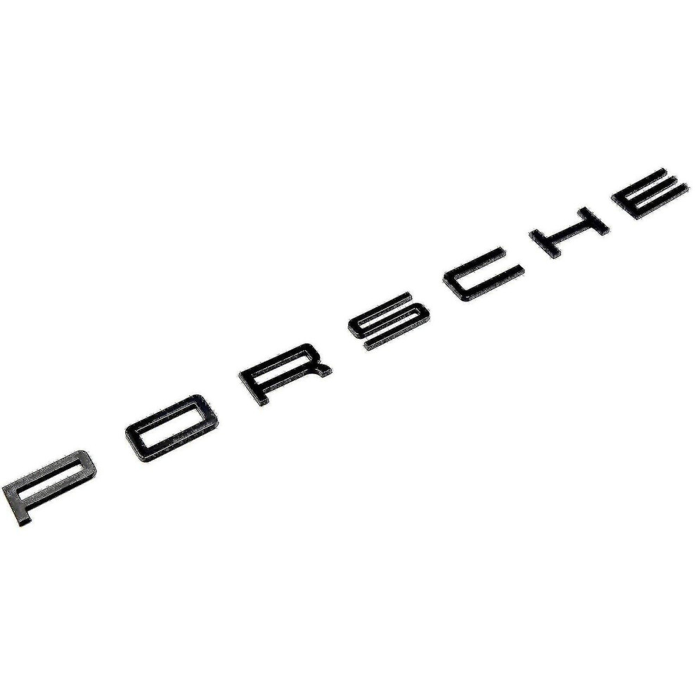 Gloss Black Lettering Rear Boot Badge Emblem For 911 Carrera Cayenne Turbo Gt3
