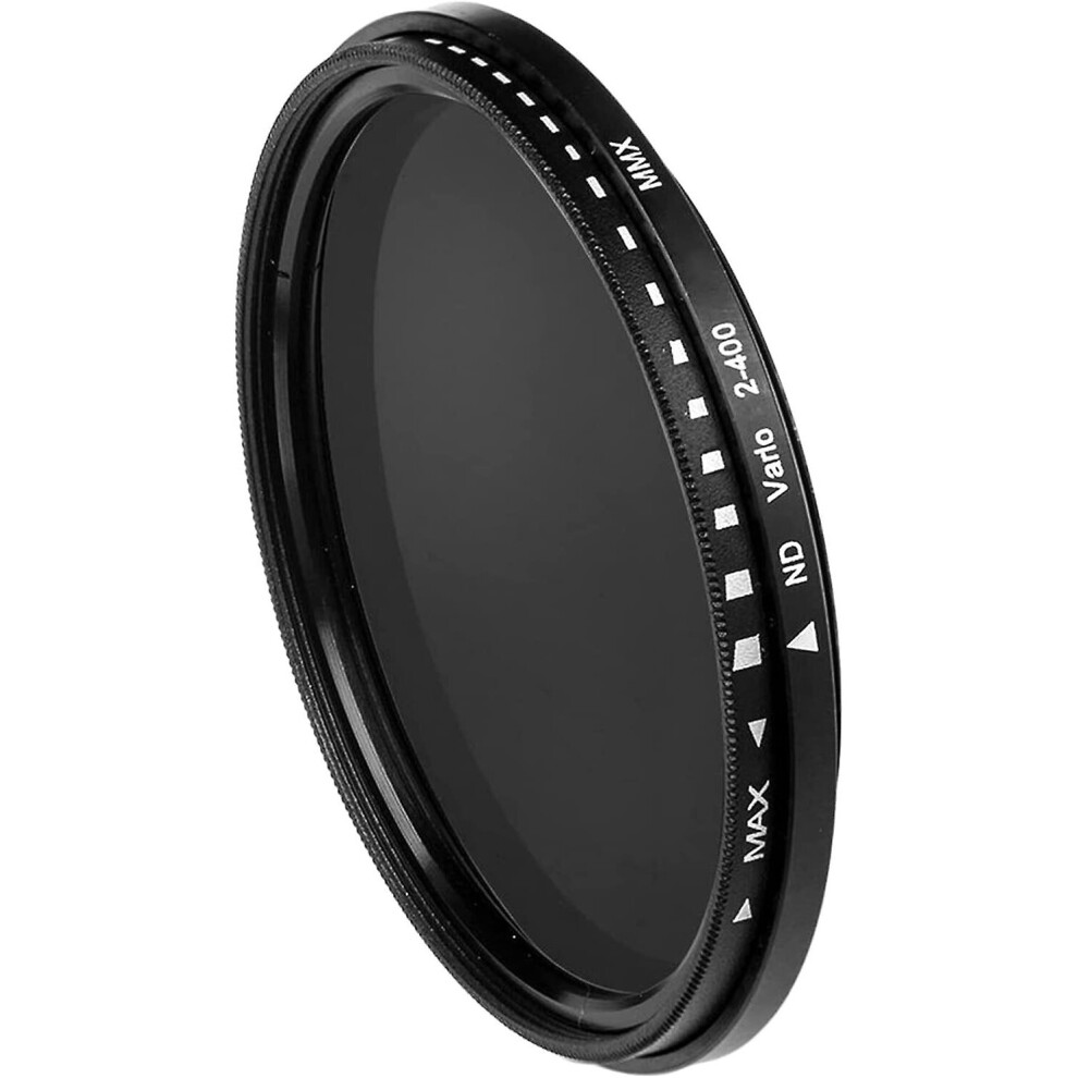 Professional ND2 to ND400 Variable Adjustable ND Filter Lens Filter for Camera under Eliminates Overly Bright, 52mm