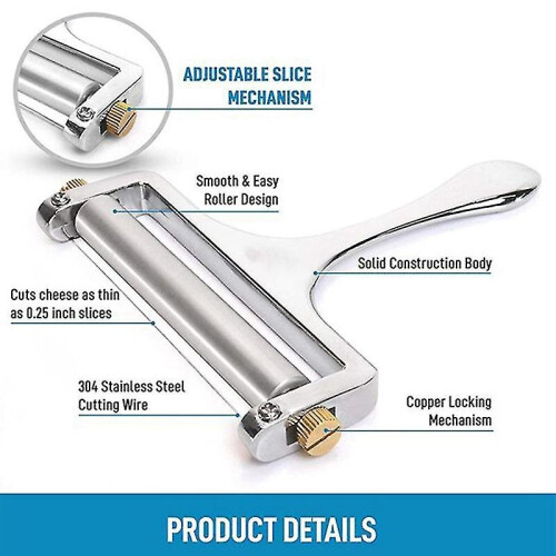 Cheese Slicer,cheese Slicer With Adjustable, With Wire For Soft And Semi-hard Cheese-includes 1 Repl 1