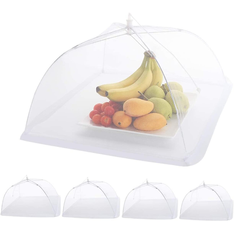 5pcs Collapsible Mesh Food Cloche Cover Pop-up Food Cover Anti-fly Mosquitoes Picnic-43cm